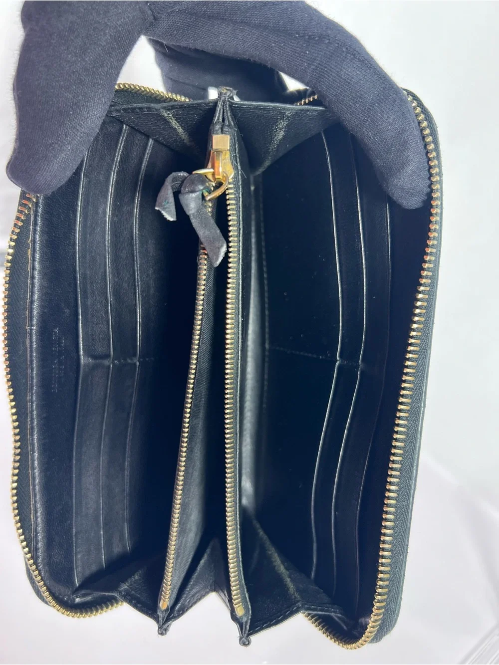 1259: Bottega Veneta Intrecciato Zip Around Leather Continental Wallet